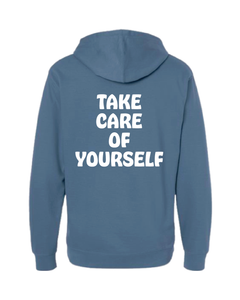Take Care of Yourself Blue Hoodie