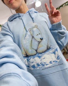Blue Polar Bear Hoodie XL